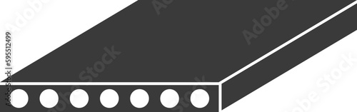 Concrete slab glyph icon isolated on white background.Vector illustration.