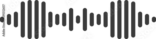Sound signal line icon isolated on white background.Vector illustration.