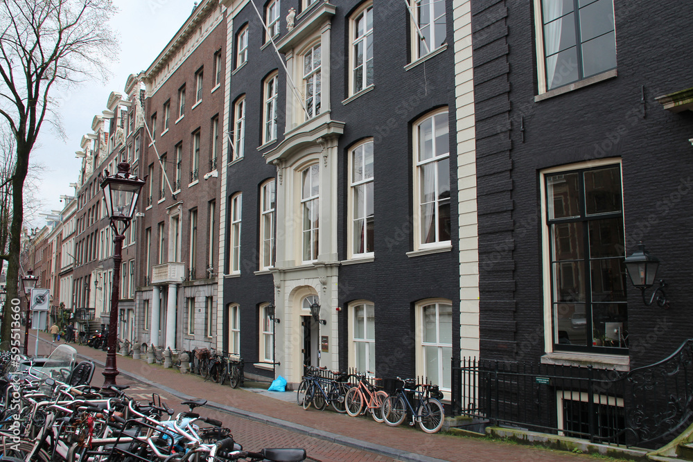 old brick houses and palaces (?) in amsterdam (the netherlands) 