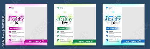 Clinic or hospital medical healthcare social media post