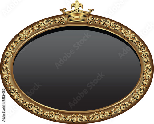 frame with golden crown
