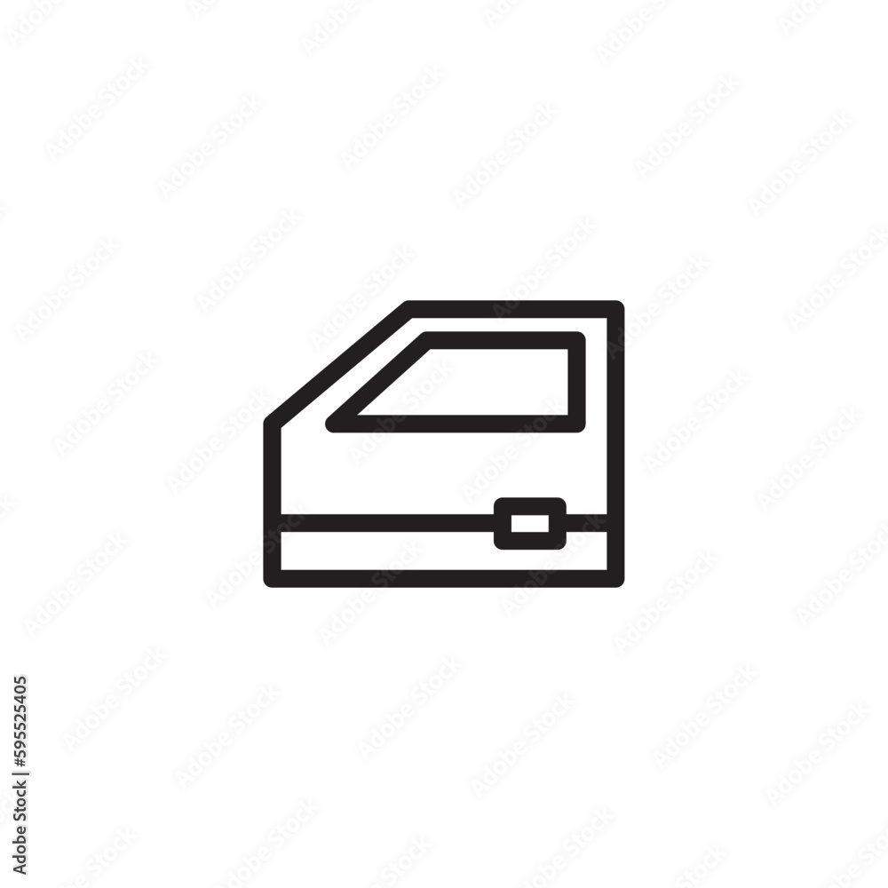 Car Door Guard Outline Icon Car Door Guard Outline Icon