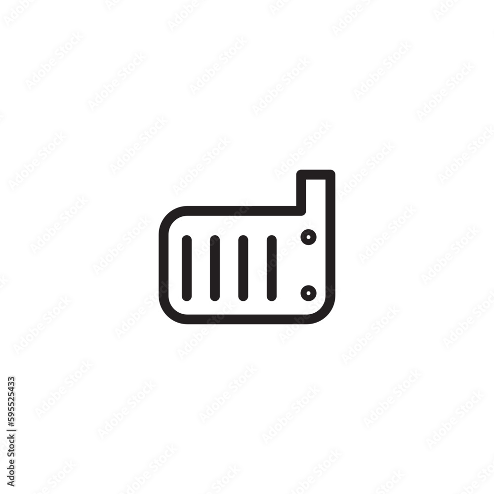 Cooling Parts Radiator Outline Icon Cooling Parts Radiator Outline Icon