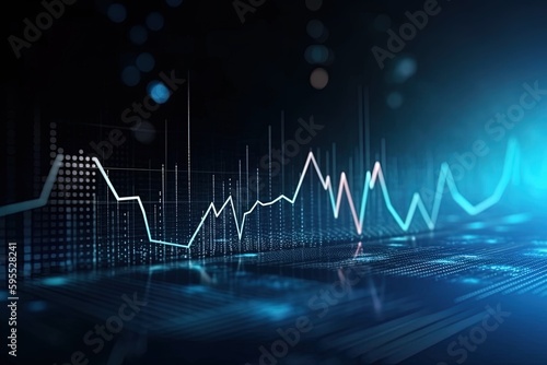 Wallpaper Mural Abstract of Financial growth chart increase to new high investment, Generative AI Torontodigital.ca