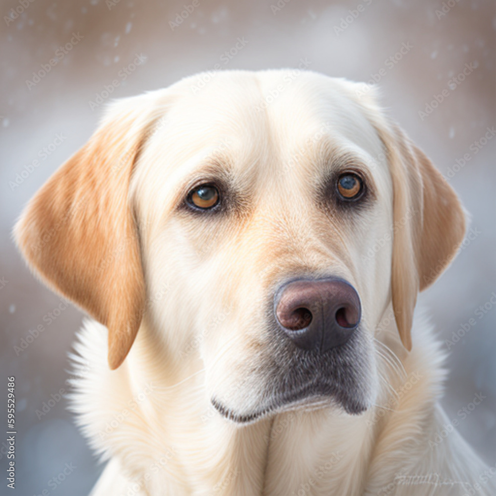 This artwork captures the striking features of a blond Labrador with its soulful eyes and soft fur. The print features warm tones and excellent lighting, creating a beautiful contrast and depth. This artwork captures the striking features of a blond Labrador with its soulful eyes and soft fur. The print features warm tones and excellent lighting, creating a beautiful contrast and depth.
