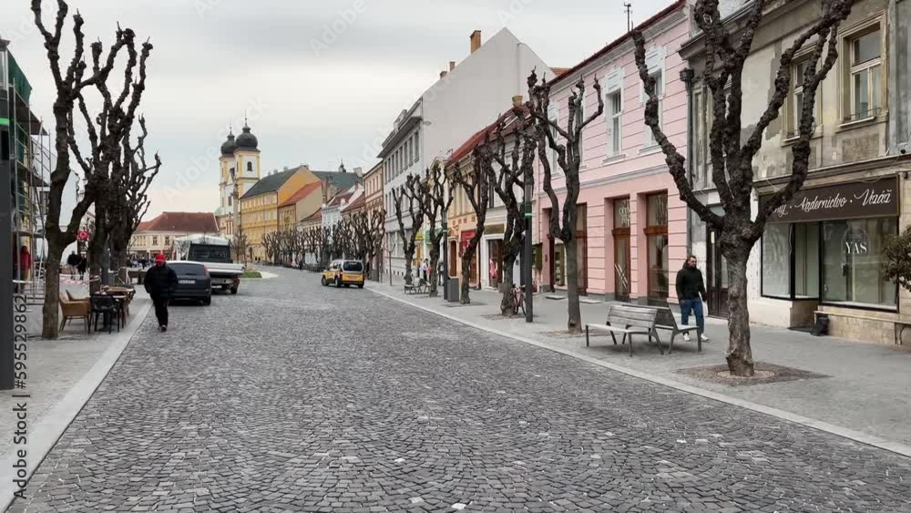 The center of the city of Trencin in Slovakia The center of the city of Trencin in Slovakia
