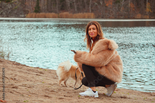 girl with dog