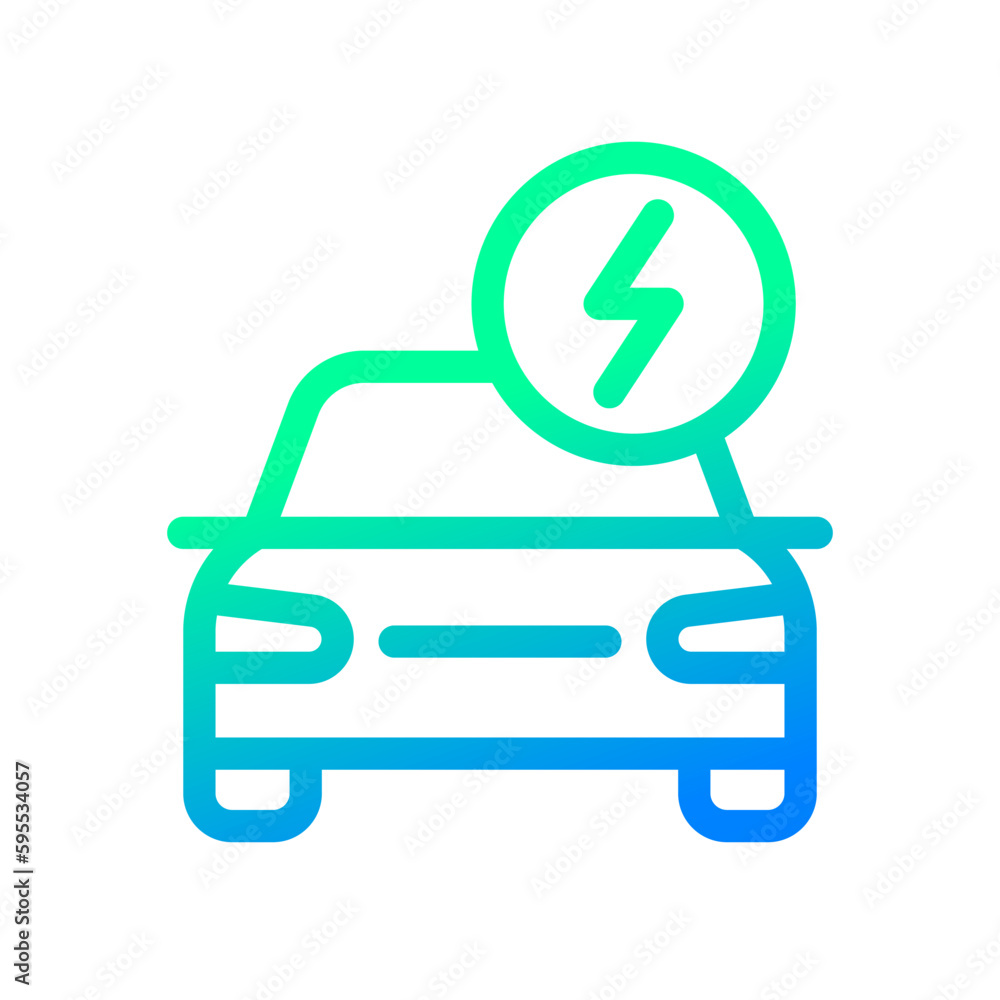 Electric car icon symbol, EV car, Green hybrid auto charging point logotype, Eco friendly vehicle concept, Vector illustration Electric car icon symbol, EV car, Green hybrid auto charging point logotype, Eco friendly vehicle concept, Vector illustration
