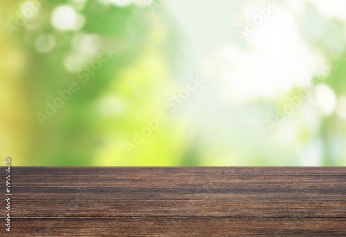 Rustic wooden texture tree on blur forest background