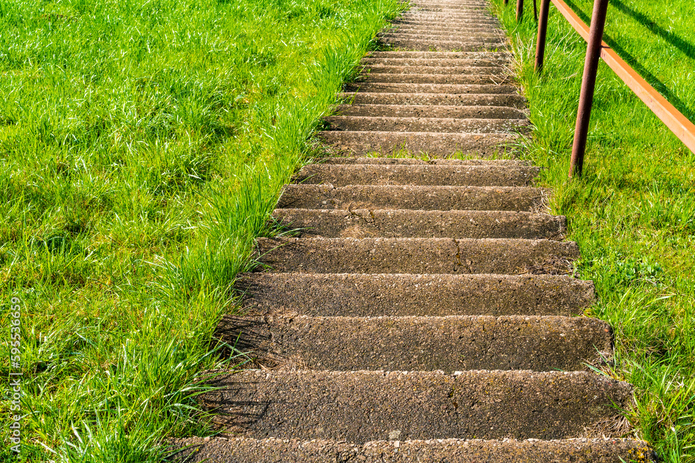 Old stairs going down the hill Old stairs going down the hill