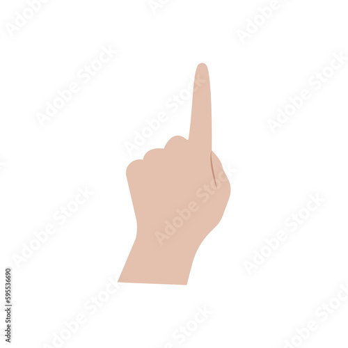 Woman hand isolated on white background. Vector illustration in flat style.
