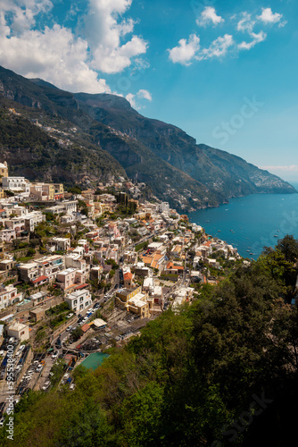 Positano town and Amalfi Coast in Italy