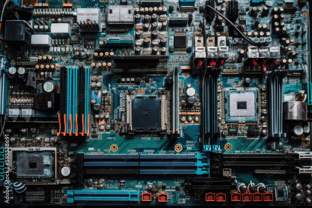 custom made wallpaper toronto digitalChip motherboard cyberspace technology. Generative AI