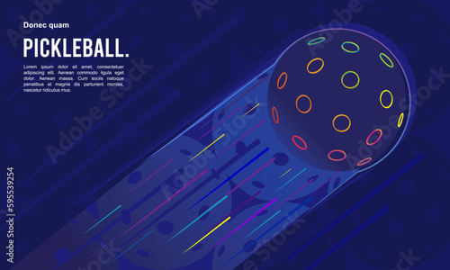 Attractive editable vector pickleball neon with futuristic background design great for your design resources print and others	