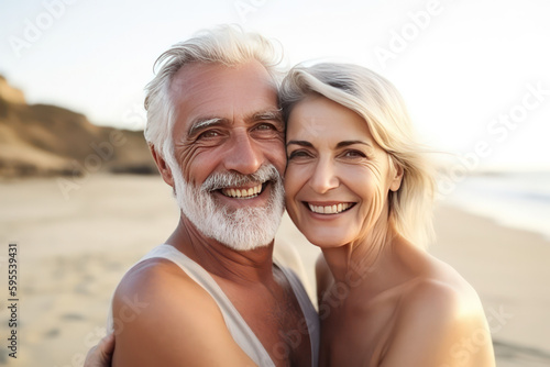 Beach Couple Photography Like Never Before - AI Generated. © Djomas