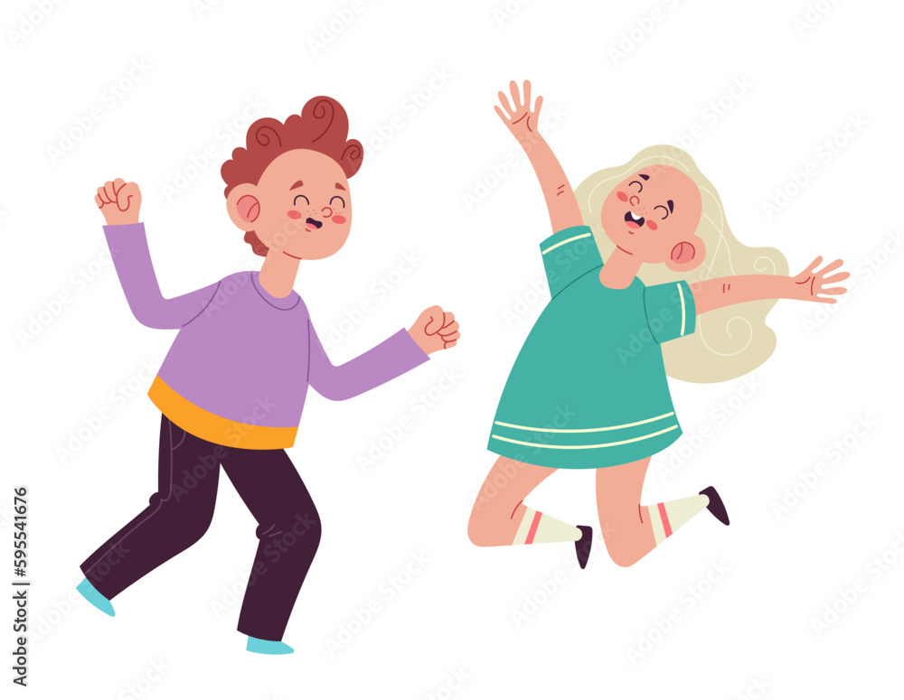 Kid child children cute happy friends isolated set. Vector graphic design illustration Kid child children cute happy friends isolated set. Vector graphic design illustration