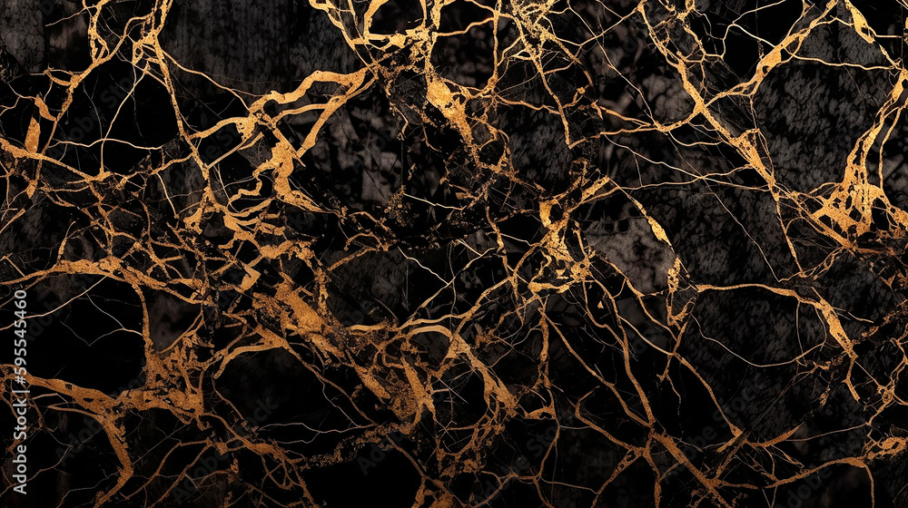 Black marble texture, black marble tiles with golden patterns, rectangular format. Ceramic tiles, porcelain tiles. Generative AI. Black marble texture, black marble tiles with golden patterns, rectangular format. Ceramic tiles, porcelain tiles. Generative AI.