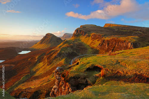 Morning sunlight on the Quiraing, Isle of Skye, Scotland, UK. © Colin Ward