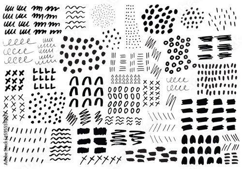 hand drawn geometric abstract vector shapes for neo memphis pattern background wallpaper