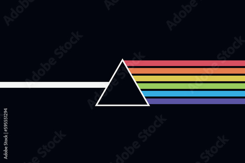 light to multiple colors through a prism