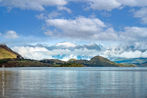 Wanaka, a popular ski and summer resort town in the Otago region of the South Island of New Zealand.