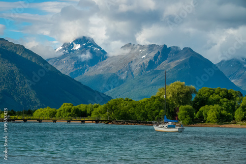 Mesmerizing views of the landscapes around Glenorchy the northern end of Lake Wakatipu in the South Island region of Otago, New Zealand. photo