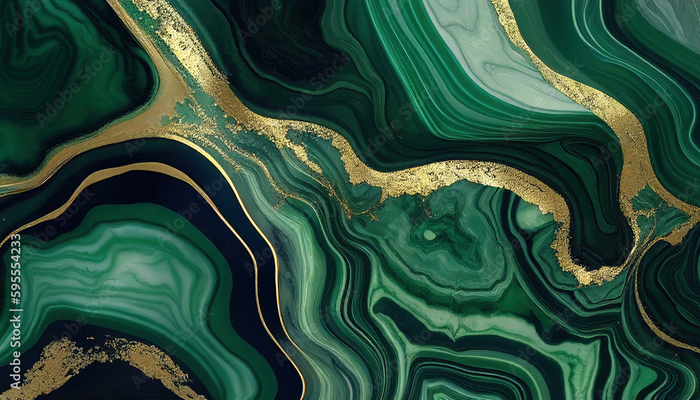 Green and Gold Geode Textures Backgrounds, Generative AI Green and Gold Geode Textures Backgrounds, Generative AI