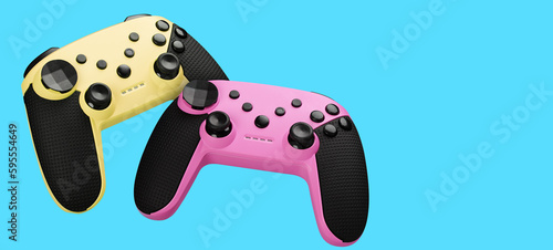 Wireless gamepad for gaming. Videogame controllers