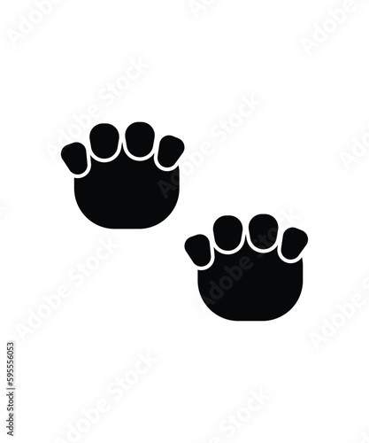 elephant footprint icon, vector best flat icon.