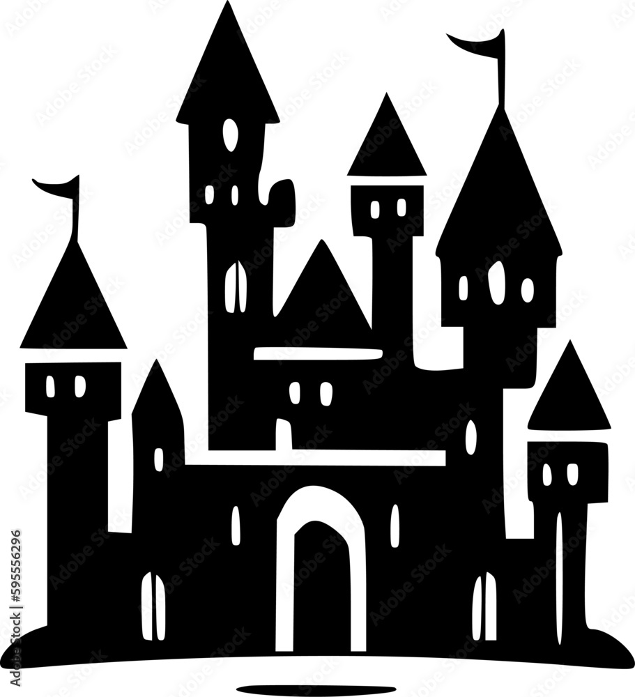 Castle - High Quality Vector Logo - Vector illustration ideal for T-shirt graphic
