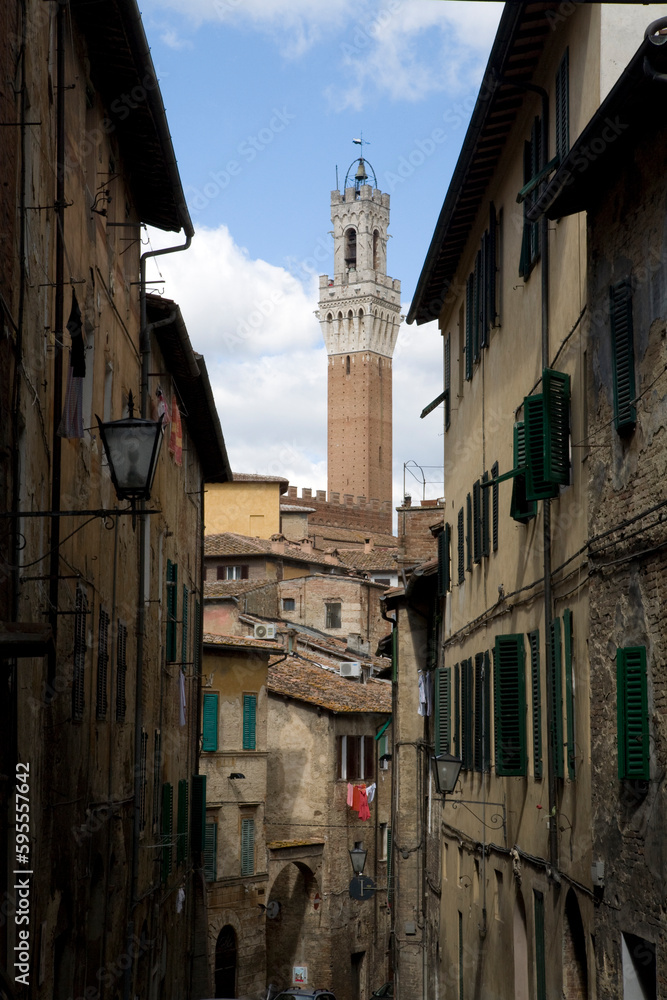 View on the Duomo from the street of Sienna - Sienna - Tuscany - Italy