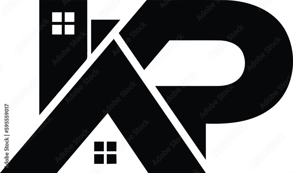 kp real estate logo design Stock Vector Adobe Stock