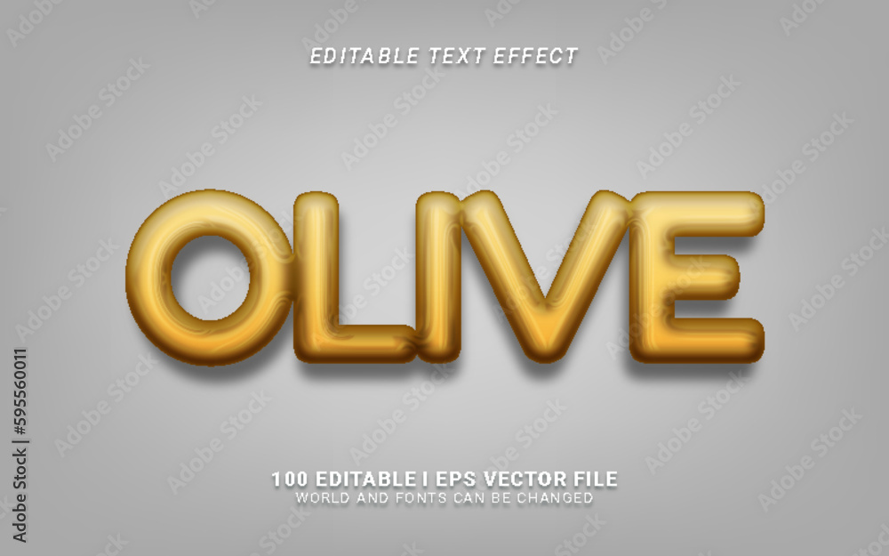 olive editable text effect