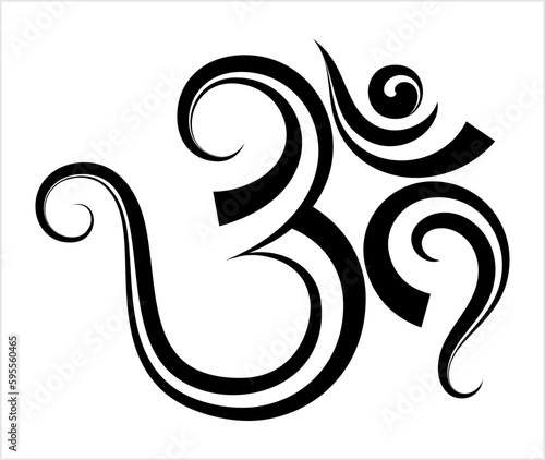 Aum (Om) The Holy Motif Calligraphic Style M_2304001
