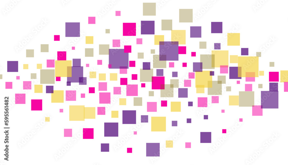Bright squares on a white background. Festive background, disco. Design element, festive unusual background. Vector illustration, eps 10 Bright squares on a white background. Festive background, disco. Design element, festive unusual background. Vector illustration, eps 10