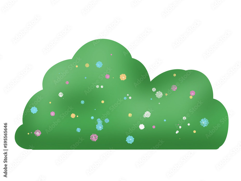 The bush icon. illustration on a white background. The bush icon. illustration on a white background.