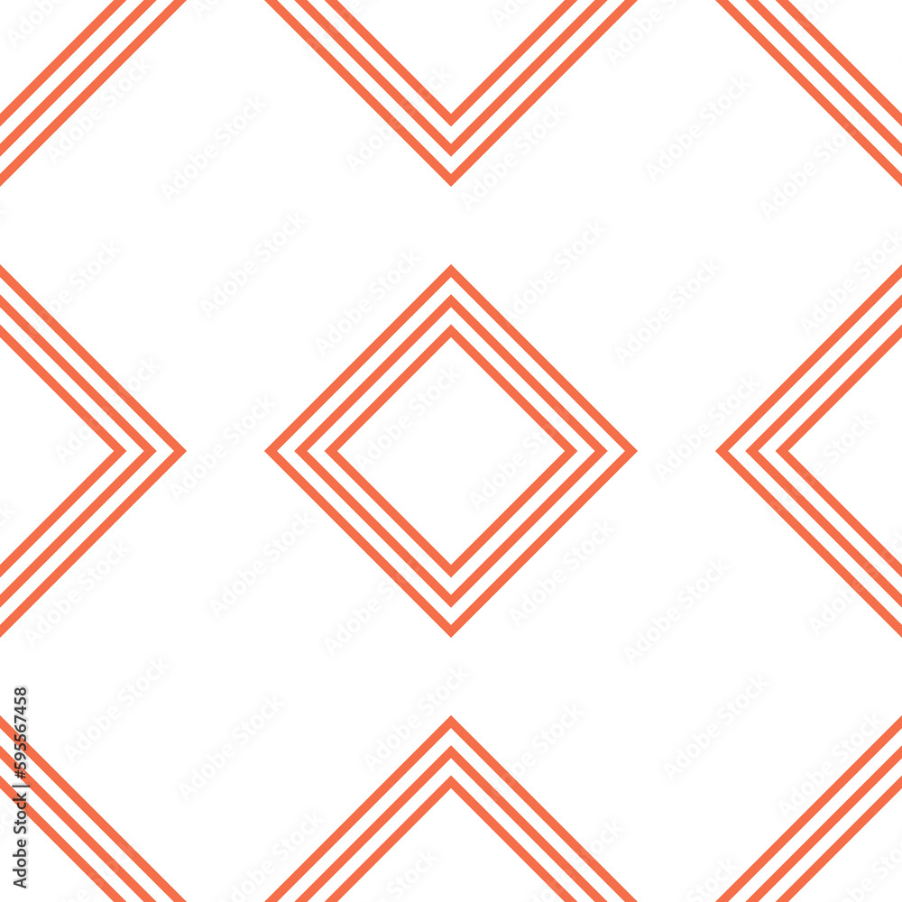 Obraz premium Seamless geometric pattern of triple, rotated squares of honey color