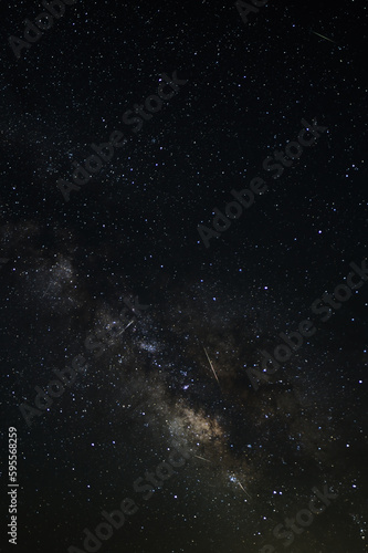 Landscape of the starry sky with the milky way.