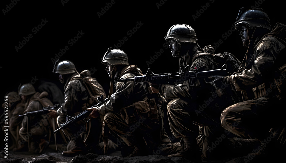soldiers in camouflage with generative ai technology soldiers in camouflage with generative ai technology