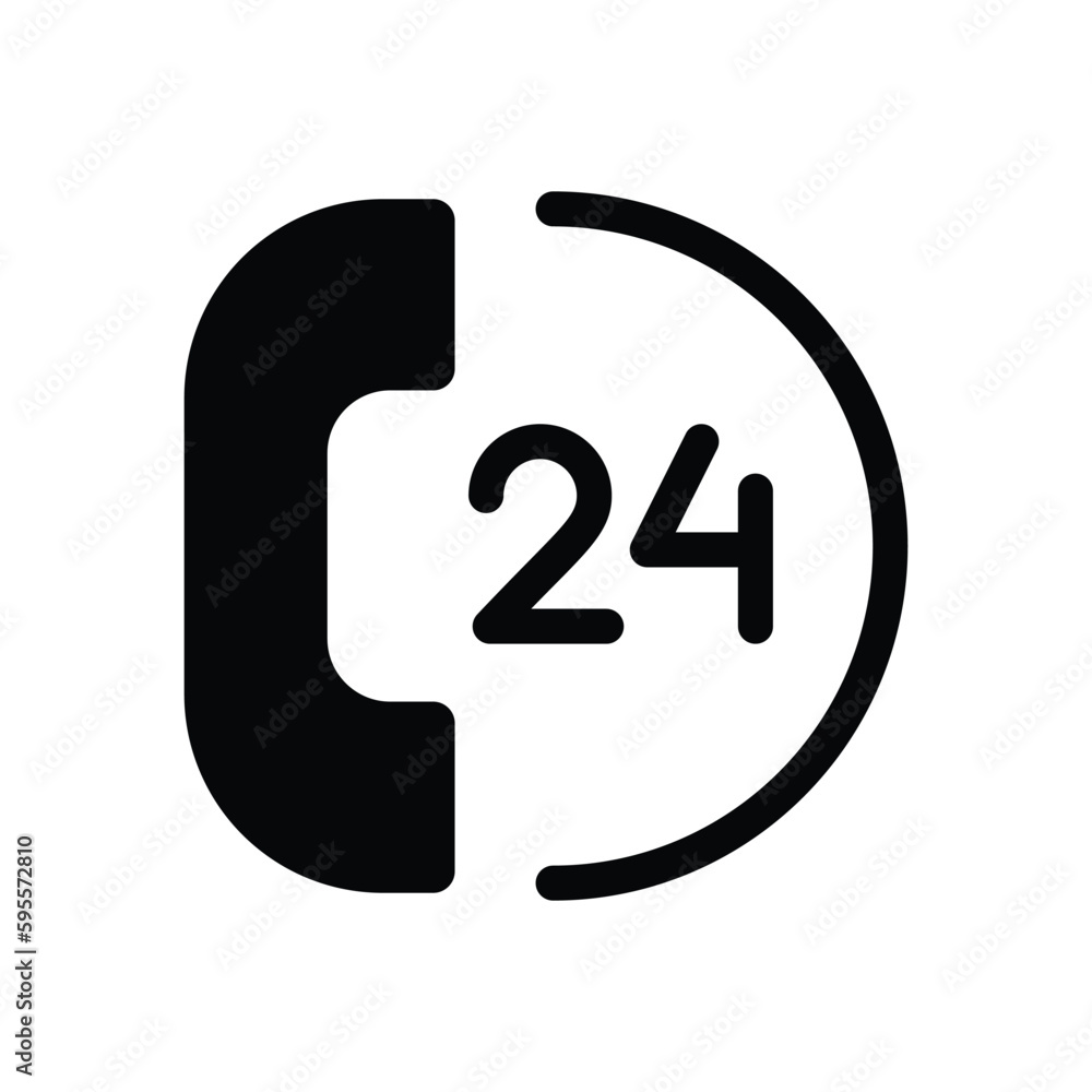 hours support glyph icon illustration vector graphic hours support glyph icon illustration vector graphic