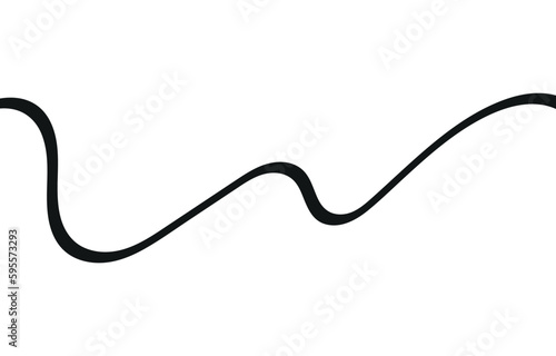 Swoosh, swash underline stroke set.Abstract wavy thin line. Squiggle elements. Vector isolated illustration