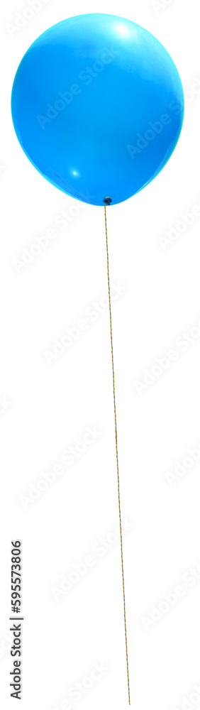 ballon bleu, fond blanc 
