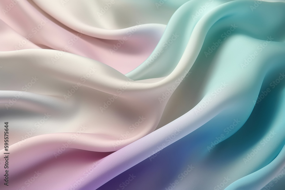 Obraz premium waves of silk fabric, Generative AI