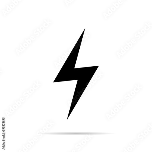 Free Download Lightning icon vector in flat style. Thunder bolt concept - GFXLoad