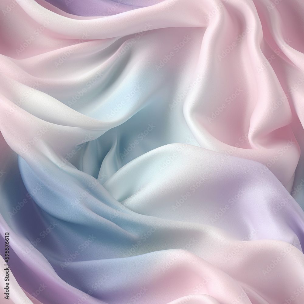 Fototapeta premium waves of silk fabric, seamless pattern 