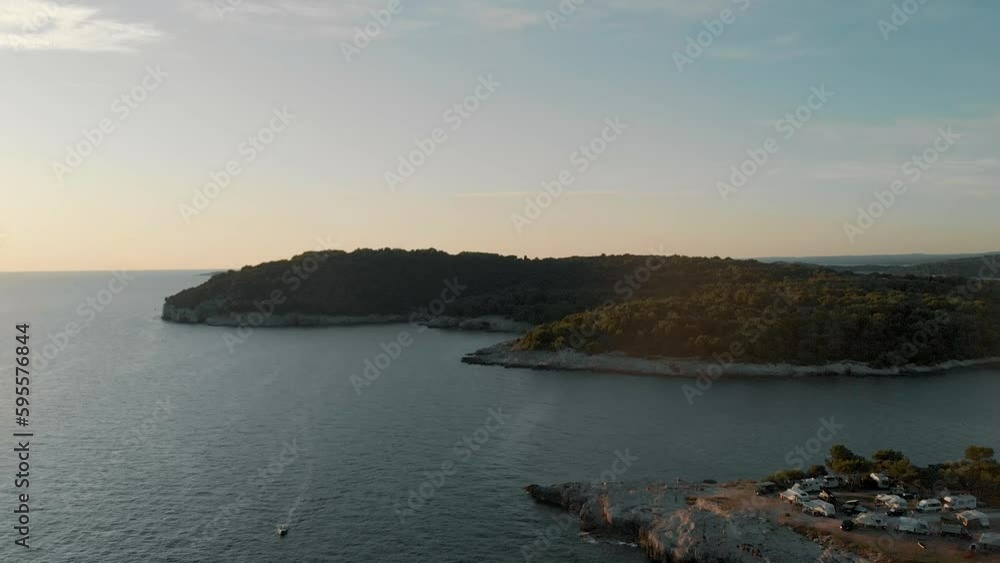 Sunset at sea from a drone Sunset at sea from a drone