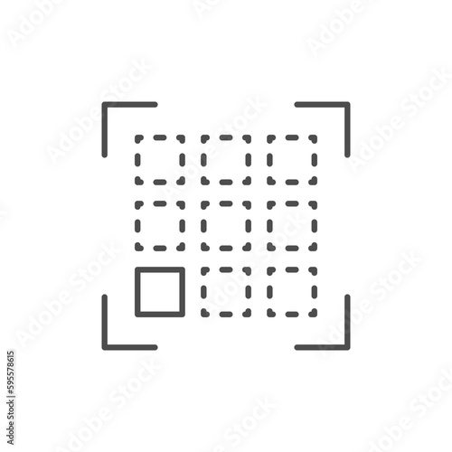 Bottom left alignment line icon