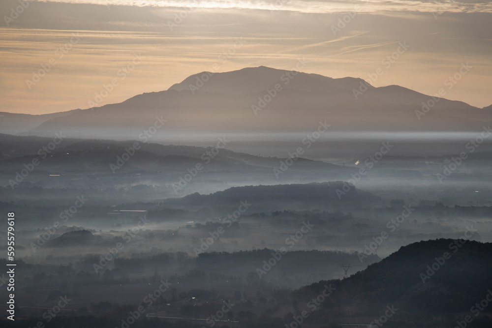 Amazing mountain landscape in Muntanyola in Catalonia