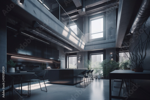 Cool industrial style interior