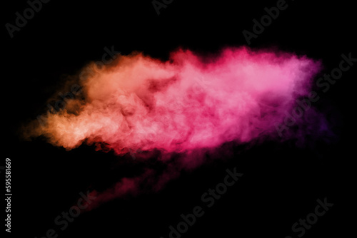 Atmospheric smoke, abstract color background, close-up.